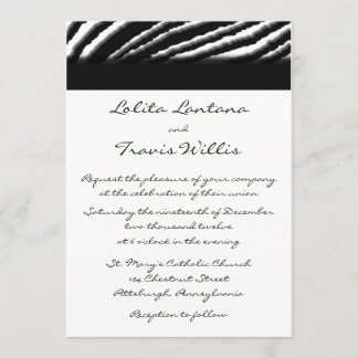 Zebra Stripe Wedding Invitations Kaart