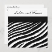 Zebra Stripe Wedding Uitnodiging (Voorkant / Achterkant)