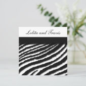 Zebra Stripe Wedding Uitnodiging (Staand voorkant)
