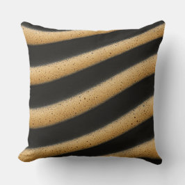 Zebra-striped espresso foam texture kussen