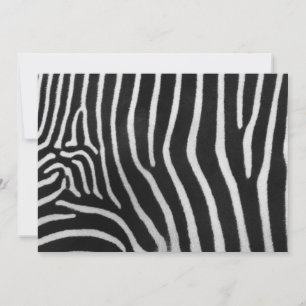 Zebra Striped Pattern Invitation Kaart