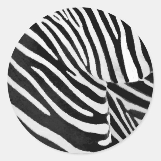 Zebra Stripes#3_ Ronde Sticker (Voorkant)
