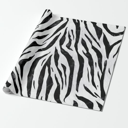 Zebra Stripes Animal Print Cadeaupapier (Uitgerold)