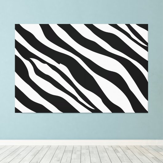 Zebra Stripes Art Moderne Toile (Insitu (Plancher de Bois))