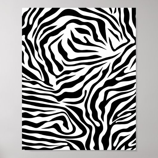 Zebra Stripes Black and White Wild Animal Print (Voorkant)
