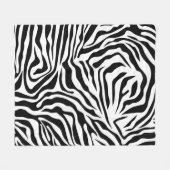 Zebra Stripes Black and White Wild Animal Print Fleece Deken (Voorkant (Horizontaal))