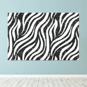 Zebra Stripes Black Glitter Wilde Dieren Afdrukken (Insitu (Houten vloer))