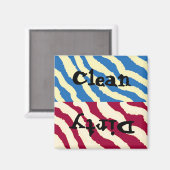 Zebra Stripes Clean en Dirty Magneet (Voorkant / Achterkant)
