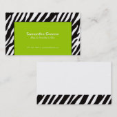 Zebra Stripes dans la carte d'appel maman Lime (Devant / Derrière)