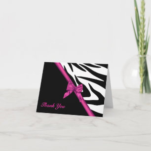 Zebra Stripes et Ribbon Merci Note