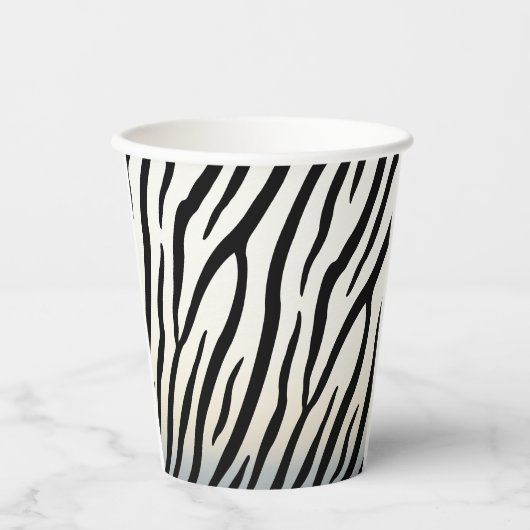 Zebra Stripes Exotic Animal Print Papieren Bekers (Voorkant)