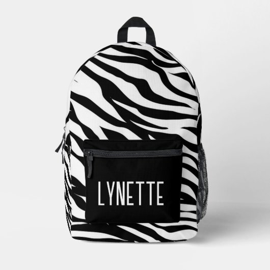 Zebra Stripes gepersonaliseerd Bedrukte Rugzak (Voorkant)