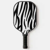 Zebra Stripes Gestreepte Monogrammed Naam Pickleball Paddle (Voorkant)