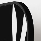 Zebra Stripes Gestreepte Monogrammed Naam Pickleball Paddle (Links Detail)