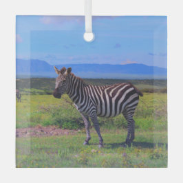 ZEBRA STRIPES GLAS ORNAMENT