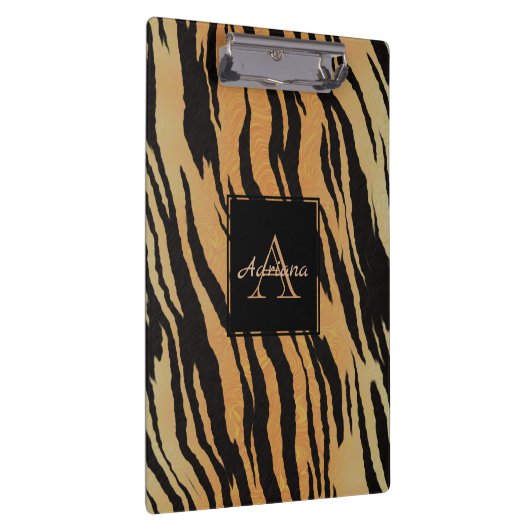 Zebra Stripes Gouden Achtergrond Klembord (Rechts)