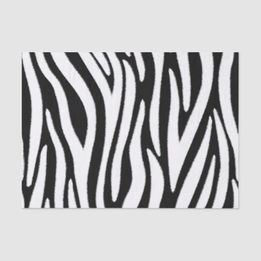 Zebra Stripes in zwart-wit bonteffect Tissuepapier (Voorkant)
