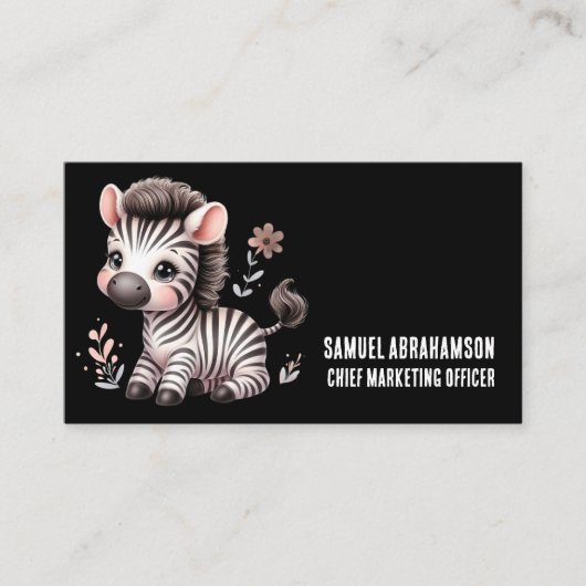 Zebra Stripes Kawaii Premier Visitekaartje (Voorkant)