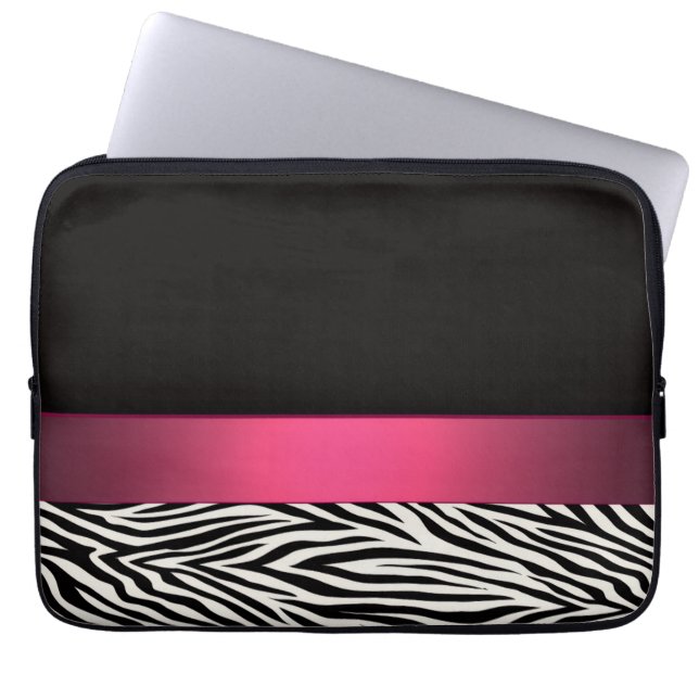 Zebra Stripes Laptop Sleeve (Voorkant)