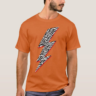 Zebra Stripes Lightning Bolt Dierlijke afdrukken T-shirt