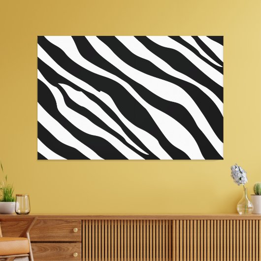 Zebra Stripes Modern Canvas Art (Insitu (Woonkamer))