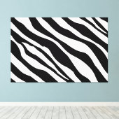 Zebra Stripes Modern Canvas Art Afdruk (Insitu (Houten vloer))