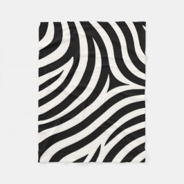Zebra Stripes Moderne Print Fleece Deken