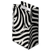Zebra Stripes Moderne Print Klein Cadeauzakje (Achterkant Gekanteld)