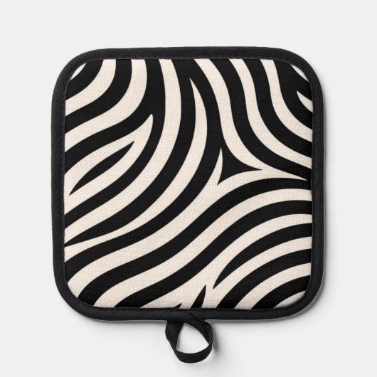 Zebra Stripes Moderne Print Pannenlap (Voorkant)