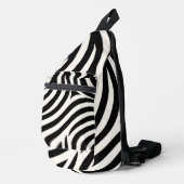 Zebra Stripes Moderne Print Sling Bag (Rechterhoek)