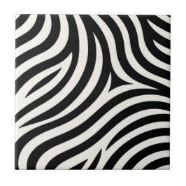Zebra Stripes Moderne Print Tegeltje