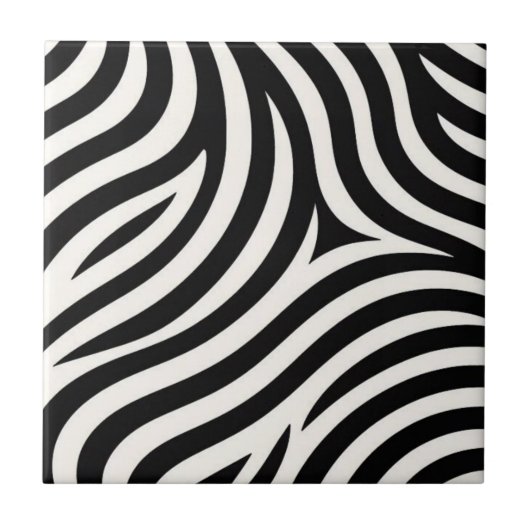 Zebra Stripes Moderne Print Tegeltje (Voorkant)