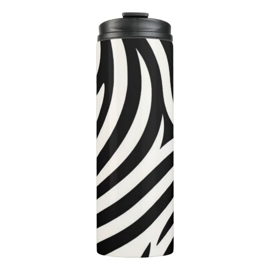 Zebra Stripes Moderne Print Thermosbeker (Voorkant)