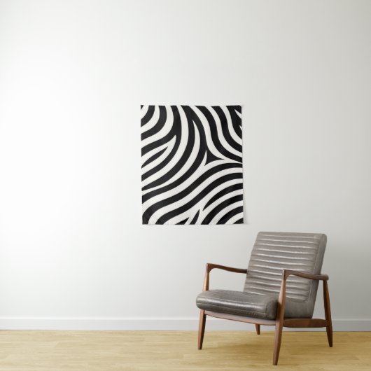 Zebra Stripes Moderne Print Wandkleed (In situ)