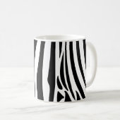 Zebra Stripes Oerwoud Black and White Pattern Koffiemok (Voorkant rechts)