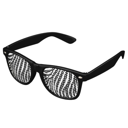 Zebra Stripes Party Shades Retro Zonnebril (Gekanteld)