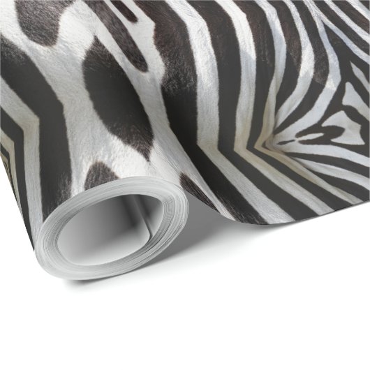 Zebra Stripes Pattern Black and White Willife Cadeaupapier (Rol Hoek)