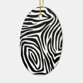 Zebra Stripes Pattern Keramisch Ornament (Links)