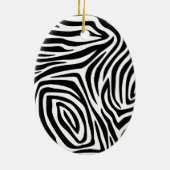Zebra Stripes Pattern Keramisch Ornament (Achterkant)