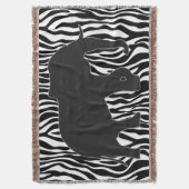 Zebra Stripes Pattern met Elephant + uw ideeën Deken (Voorkant Verticaal)