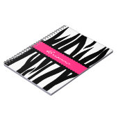 Zebra Stripes Pattern - Persoonlijke naam notebook Notitieboek (Linkerzijde)