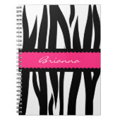 Zebra Stripes Pattern - Persoonlijke naam notebook Notitieboek (Voorkant)