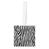 Zebra Stripes Pattern Thunder_Cove Kubus Ornament (Voorkant)