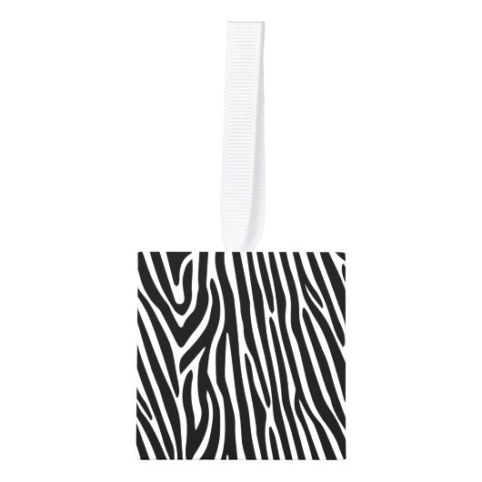 Zebra Stripes Pattern Thunder_Cove Kubus Ornament (Voorkant)