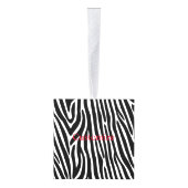 Zebra Stripes Pattern Thunder_Cove Kubus Ornament (Rechts)