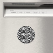 Zebra Stripes Pattern Thunder_Cove Magneet (Insitu (Vaatwasser))