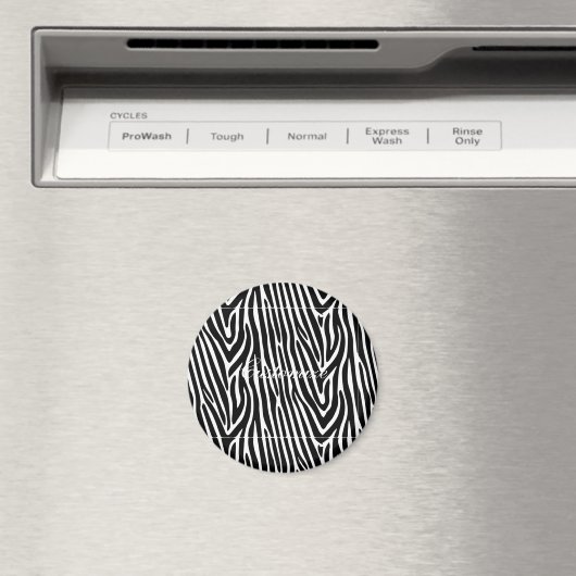 Zebra Stripes Pattern Thunder_Cove Magneet (Insitu (Vaatwasser))