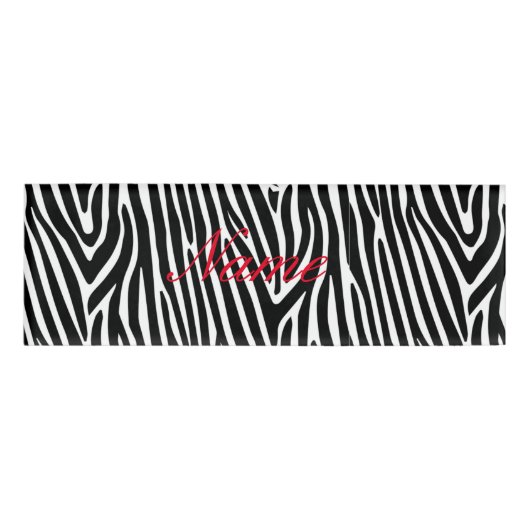 Zebra Stripes Pattern Thunder_Cove Naambadge (Voorkant)