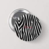 Zebra Stripes Pattern Thunder_Cove Ronde Button 5,7 Cm (Voorkant /achterkant)