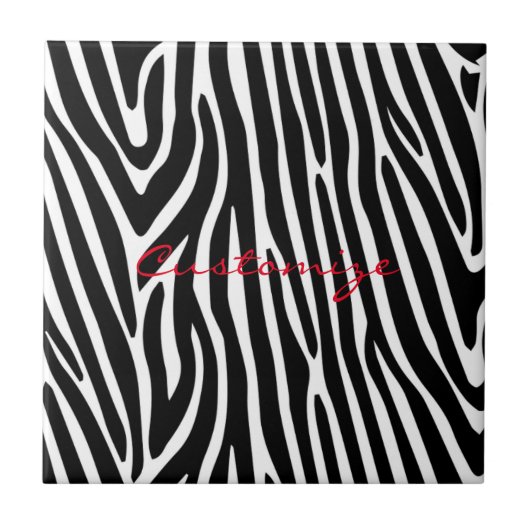 Zebra Stripes Pattern Thunder_Cove Tegeltje (Voorkant)